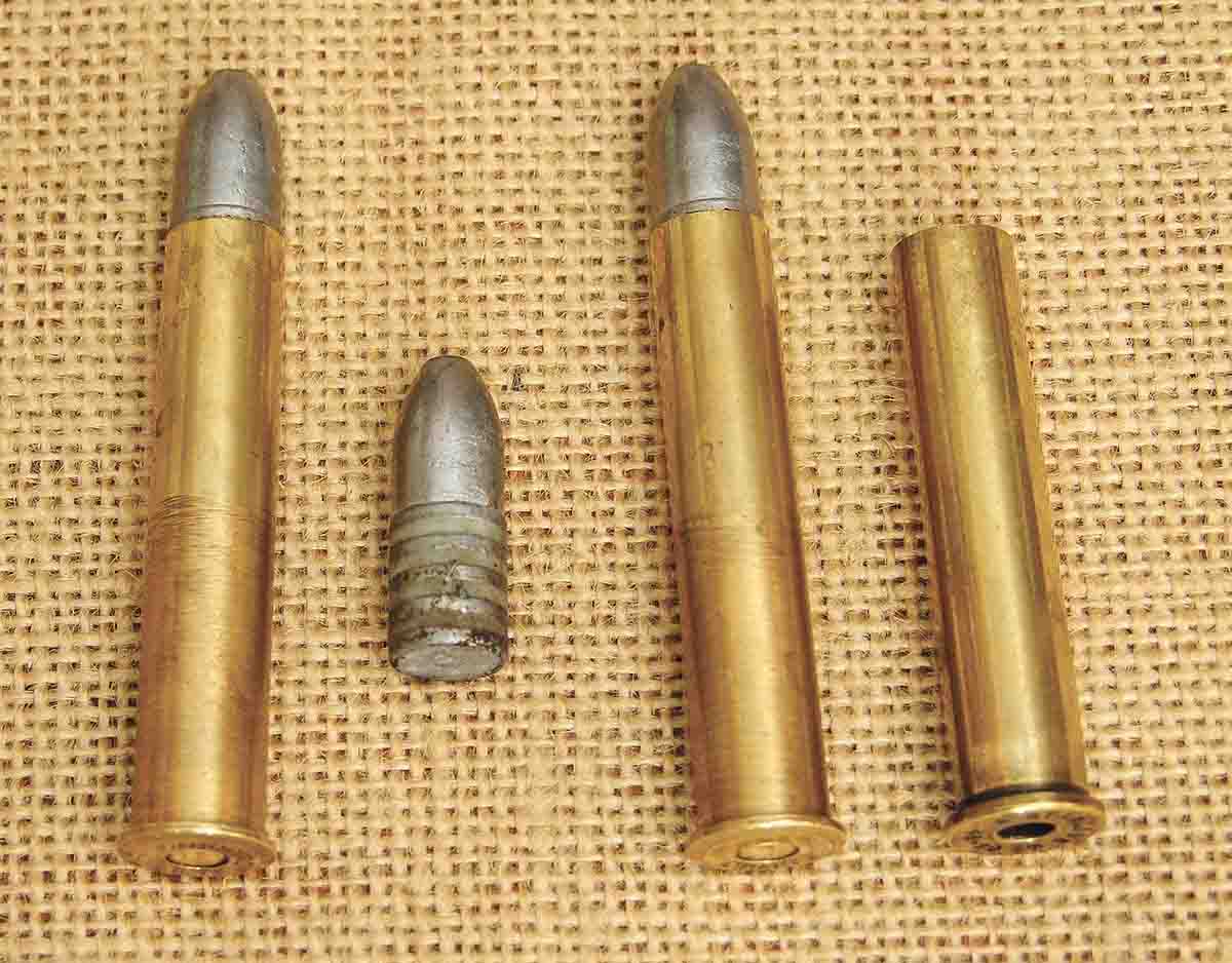 The .45 Norma Basic brass was converted into .44-75 Ballard Everlasting.